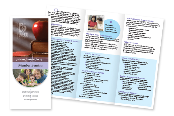 Lehigh Valley Educators CU Member Brochure