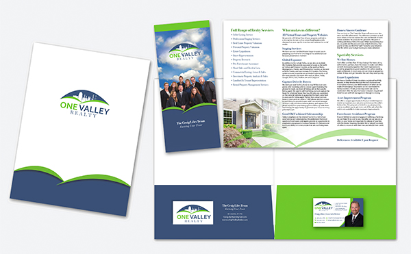 One Valley Realty Brochure And Folder